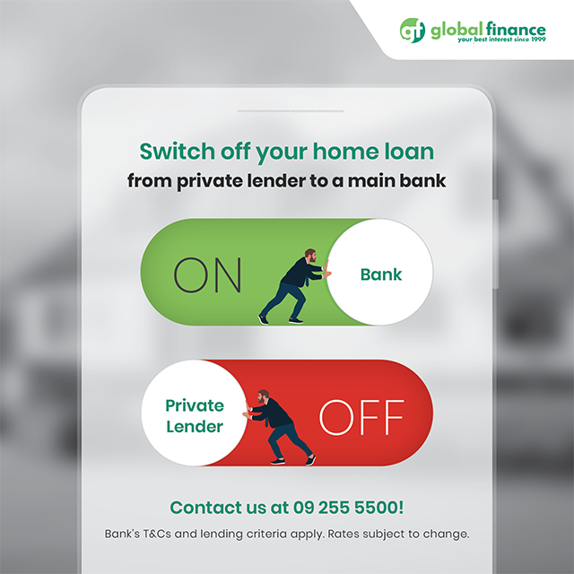 Switch Off your home loan from a private lender to a mainstream bank